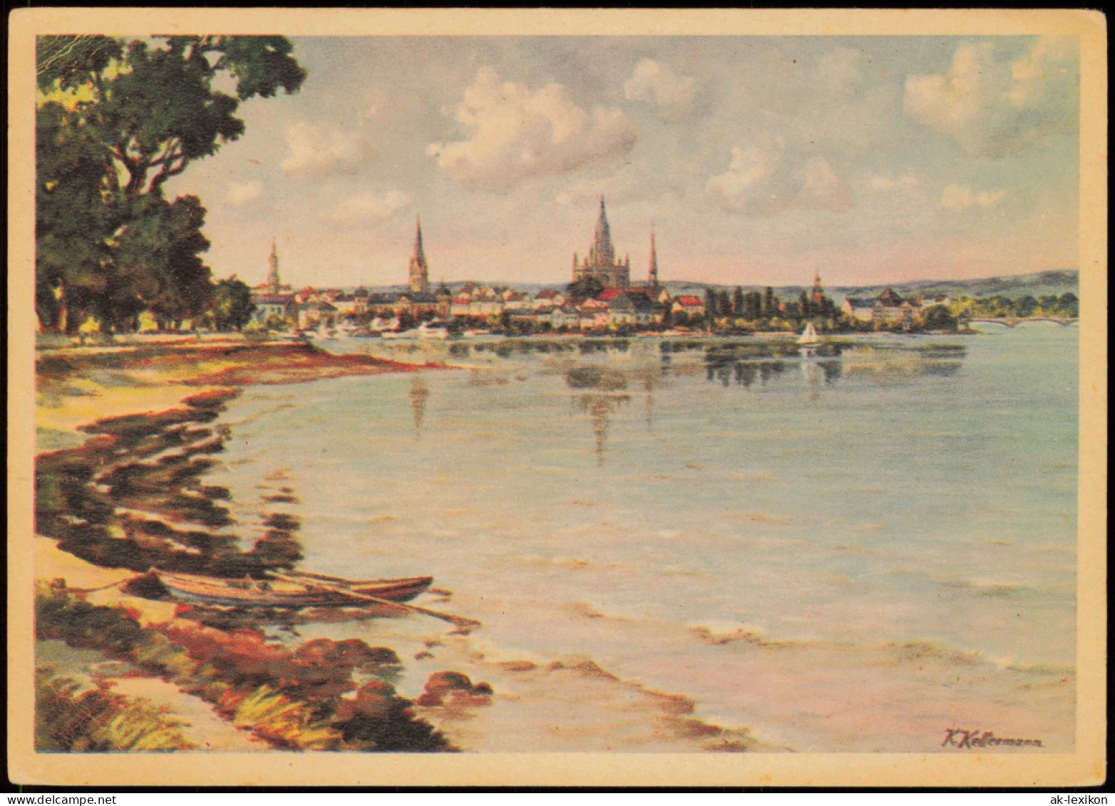 Ansichtskarte Konstanz Nach Einem Ölgemälde Von K. Kellermann 1940 - Konstanz