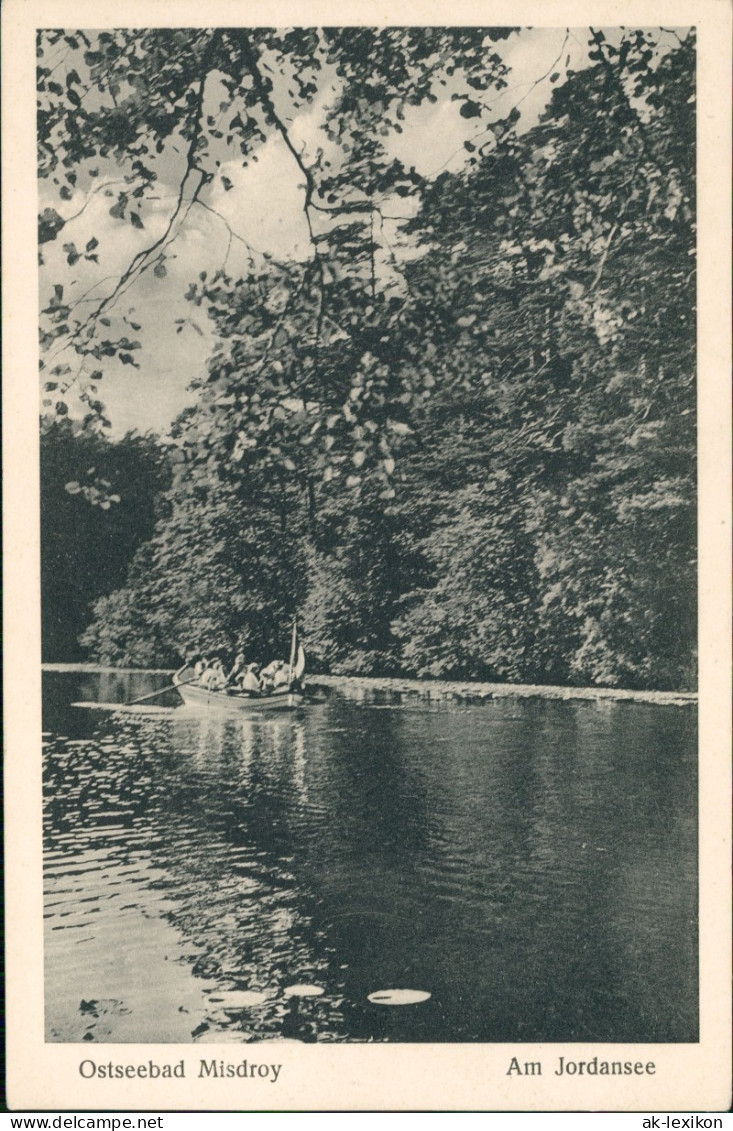 Postcard Misdroy Międzyzdroje Jordansee, Ausflugsboot 1928 - Pommern