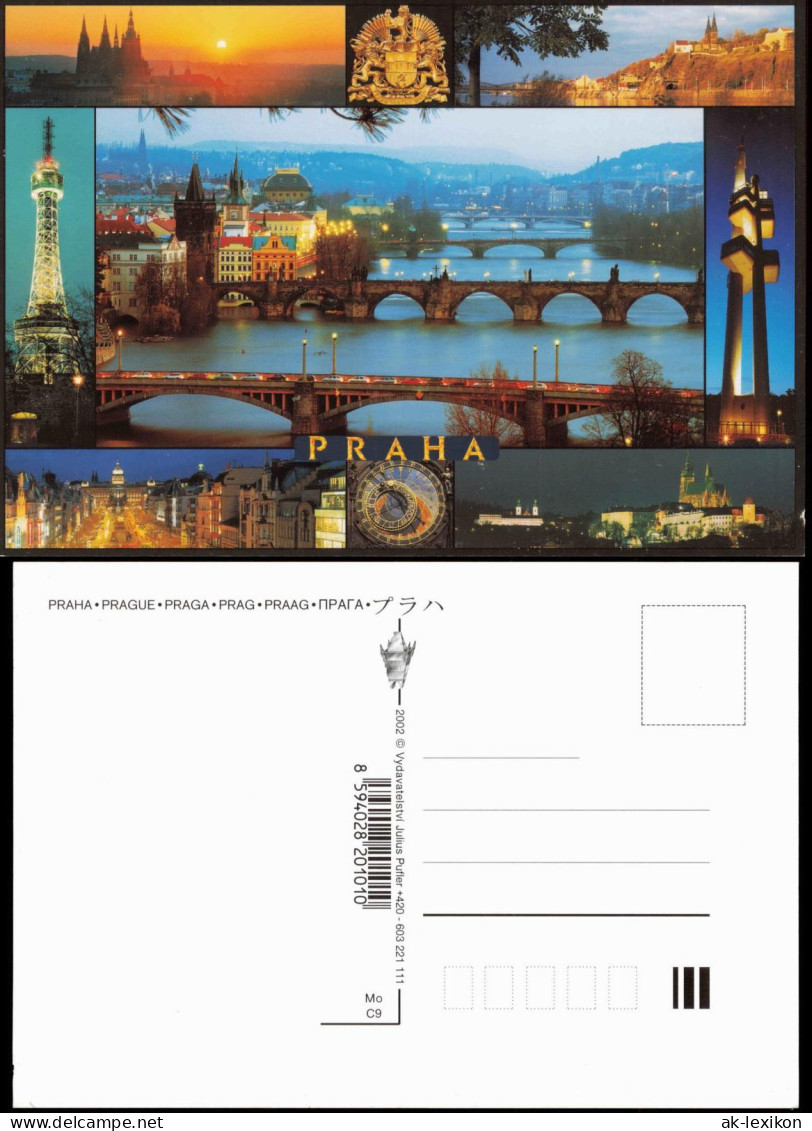 Postcard Prag Praha Mehrbildkarte Mit Stadt-Ansichten 2002 - Tchéquie