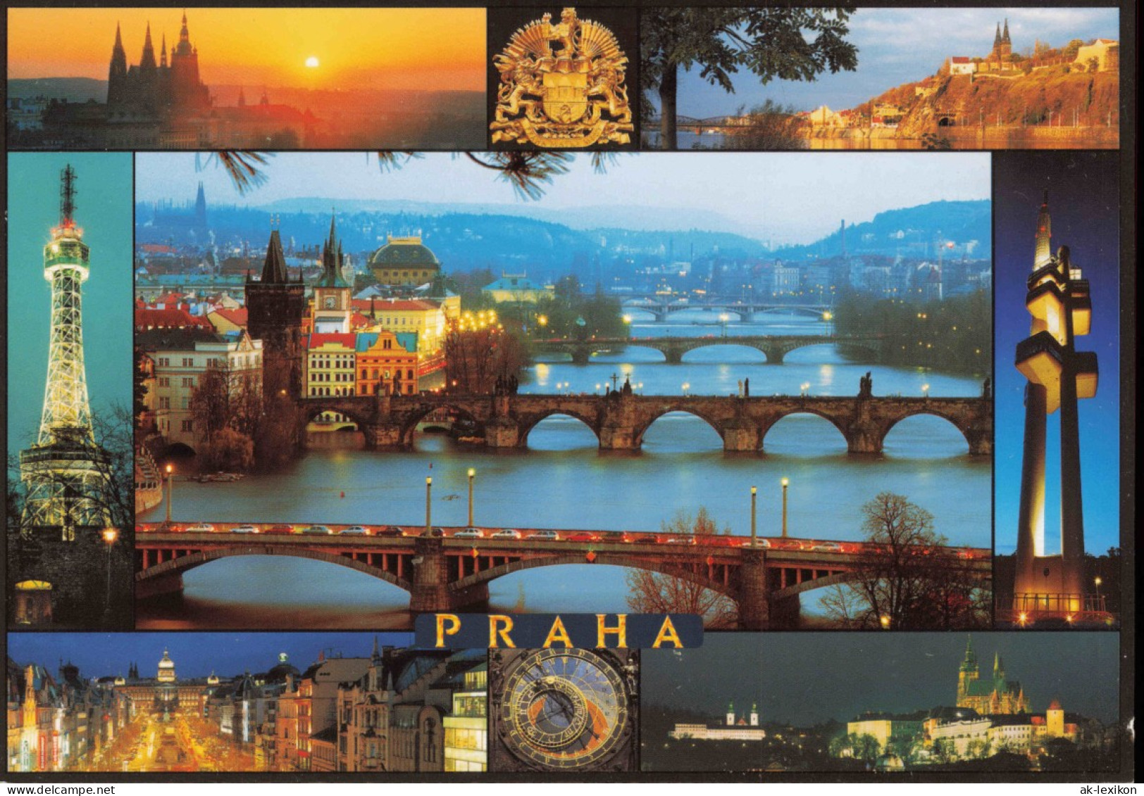 Postcard Prag Praha Mehrbildkarte Mit Stadt-Ansichten 2002 - Tchéquie