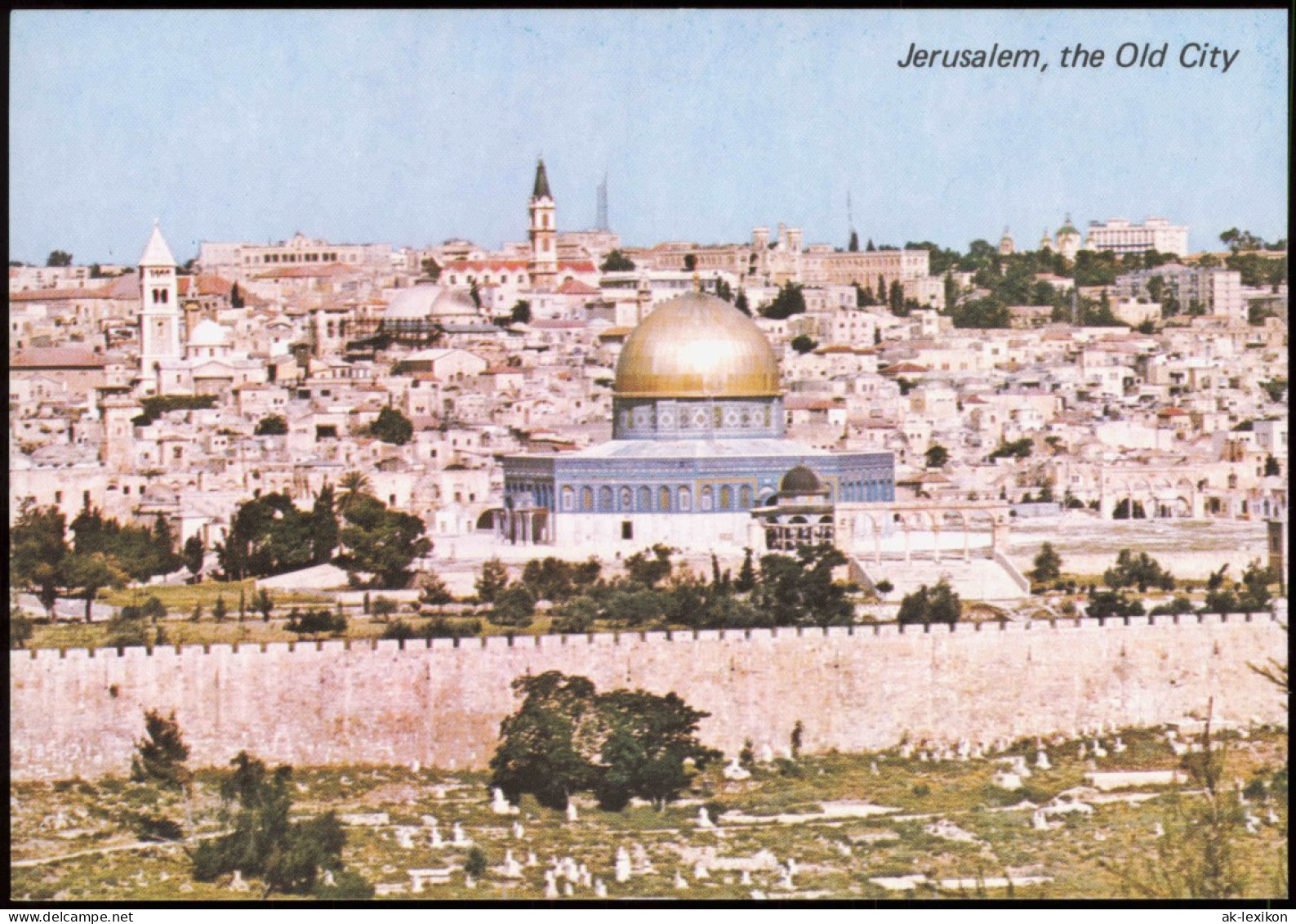 Jerusalem רושלים Panorama-Ansicht OLD CITY SEEN FROM MT. OF OLIVES 1970 - Israel