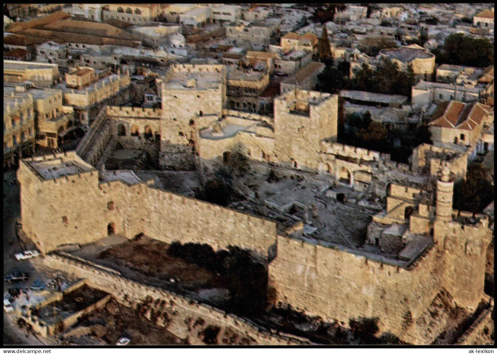 Jerusalem רושלים  BIRD'S EYE VIEW FOREGROUND THE CITADEL AND JAFFA GATE 1980 - Israel