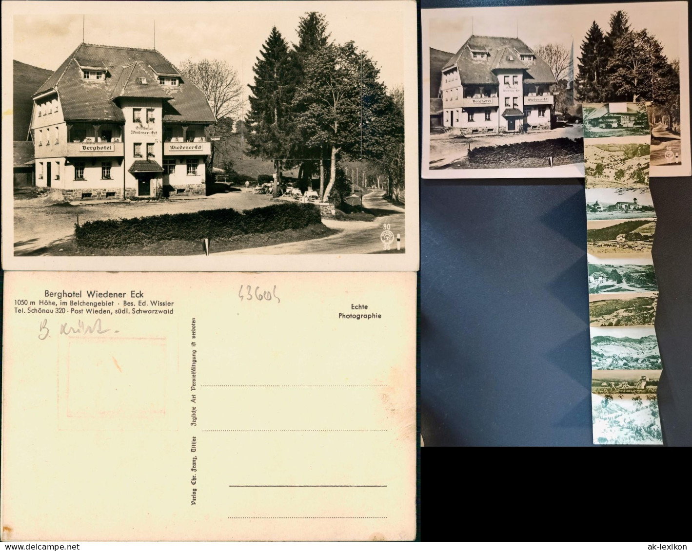 Wieden (Schwarzwald) Berghotel Wiedener Eck - Schönau 1940 Leporello - Andere & Zonder Classificatie