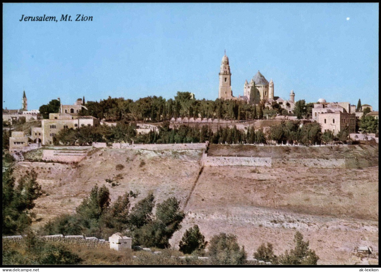 Jerusalem Jeruschalajim (רושלים) Panorama-Ansicht Mit Mt. Zion 1980 - Israel