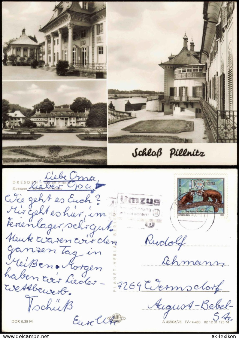 Ansichtskarte Pillnitz Schloss Pillnitz 3-Bild 1978 - Pillnitz