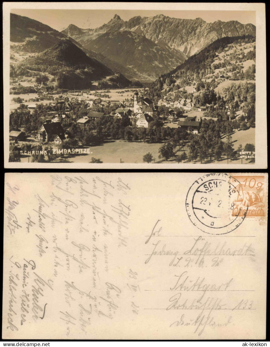 Foto Schruns Panorama-Ansicht 1928 Privatfoto - Sonstige & Ohne Zuordnung