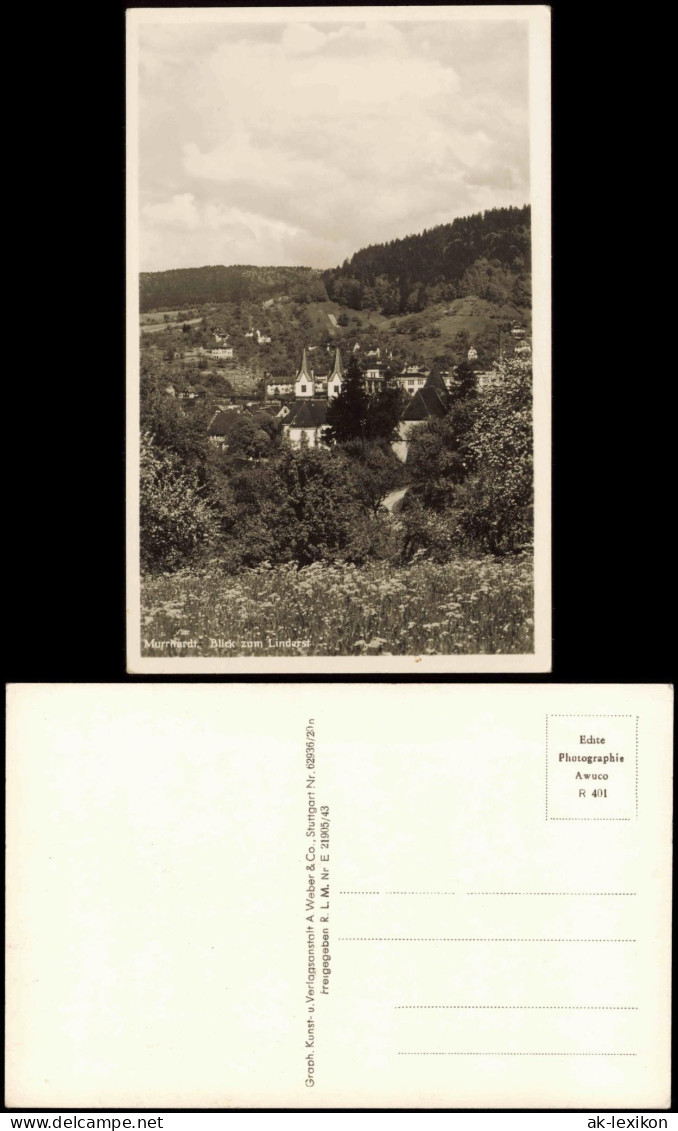 Ansichtskarte Murrhardt Panorama-Ansicht Blick Zum Linderst 1950 - Other & Unclassified