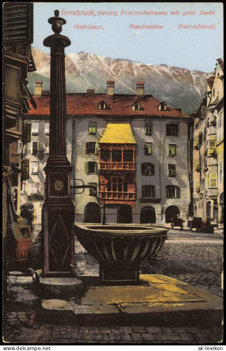 Ansichtskarte Innsbruck Herzog-Friedrich-Straße Mit Goldenem Dachl 1910 - Innsbruck