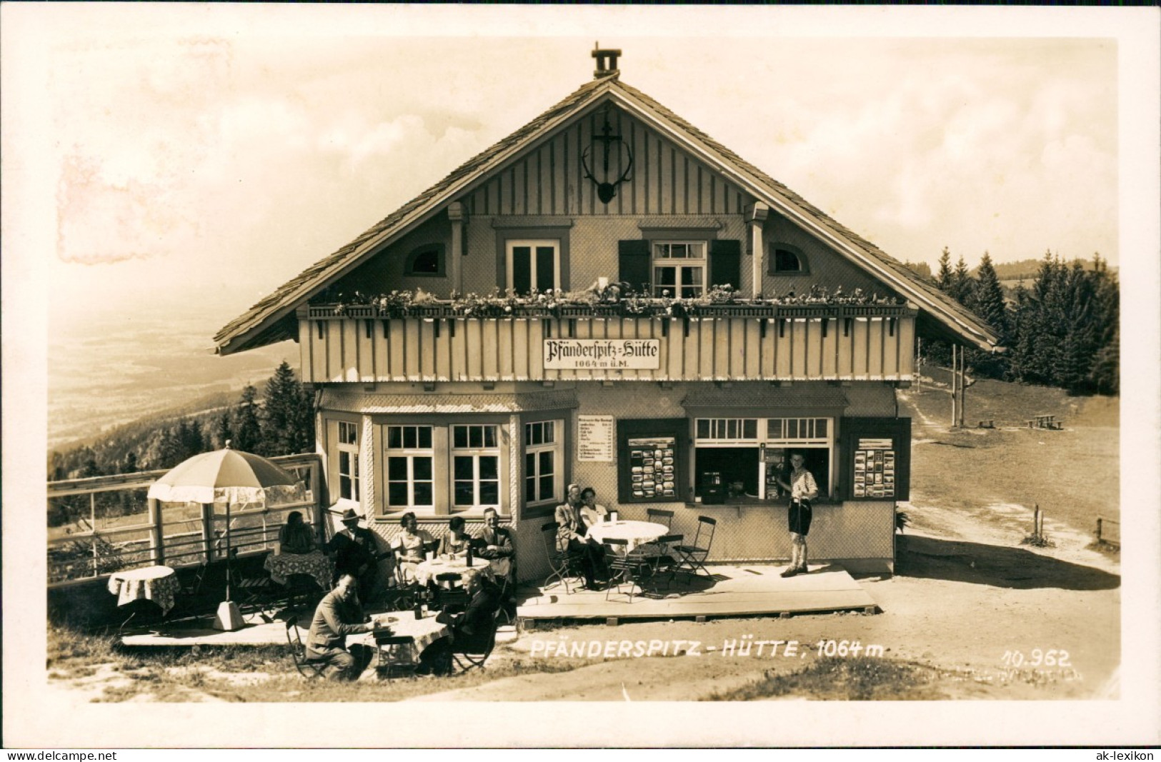 Ansichtskarte Bregenz Pfänderspitz Hütte, Kiosk Terasse Mit Gästen 1930 - Otros & Sin Clasificación