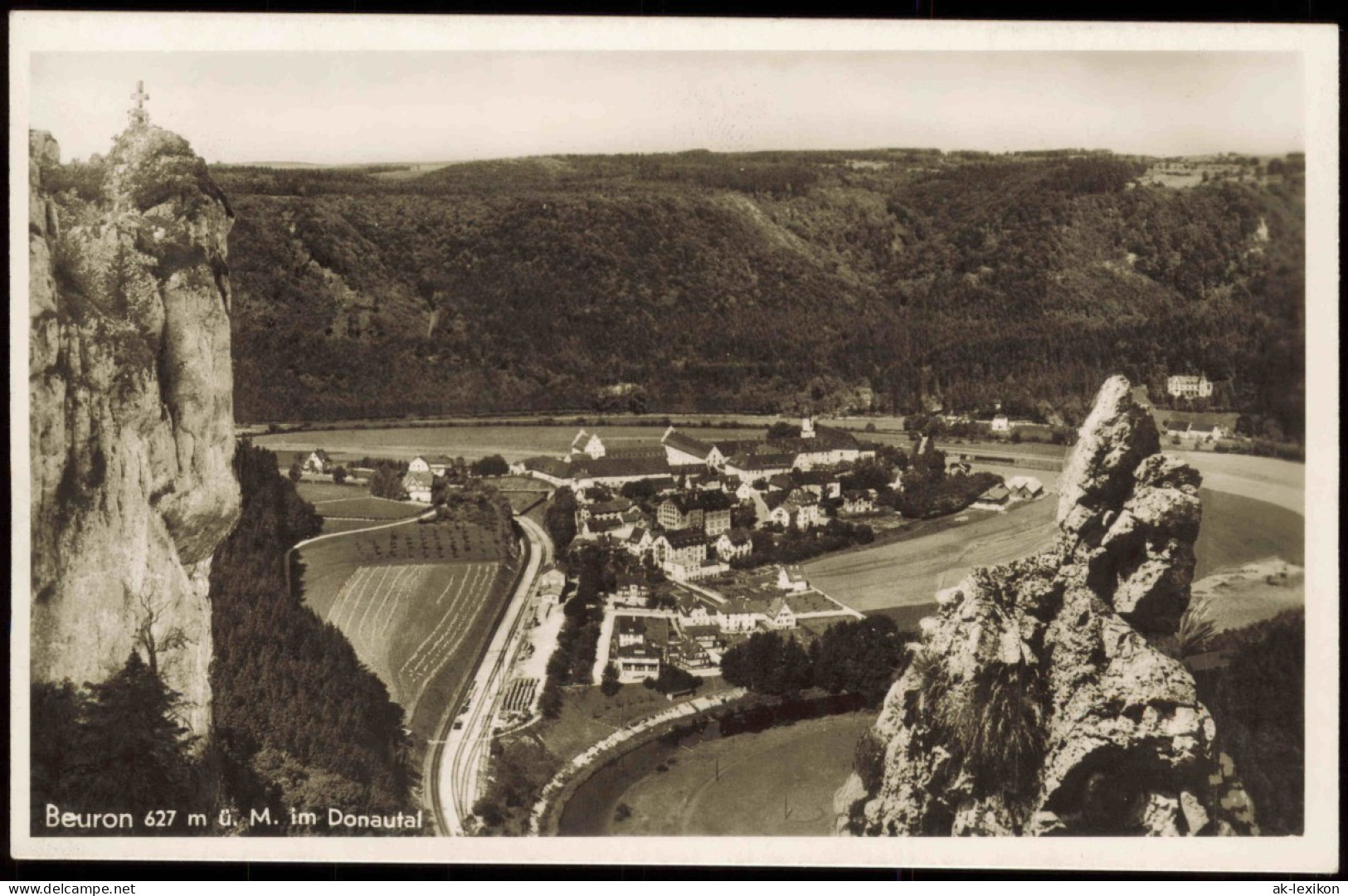 Ansichtskarte Beuron Panorama-Ansicht, Donau-Tal 1950 - Andere & Zonder Classificatie