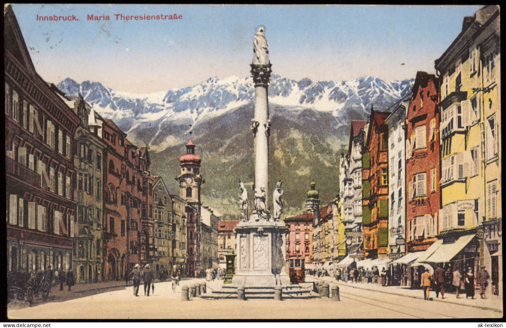 Ansichtskarte Innsbruck Maria Theresienstraße 1927  Gel. Briefmarke - Innsbruck