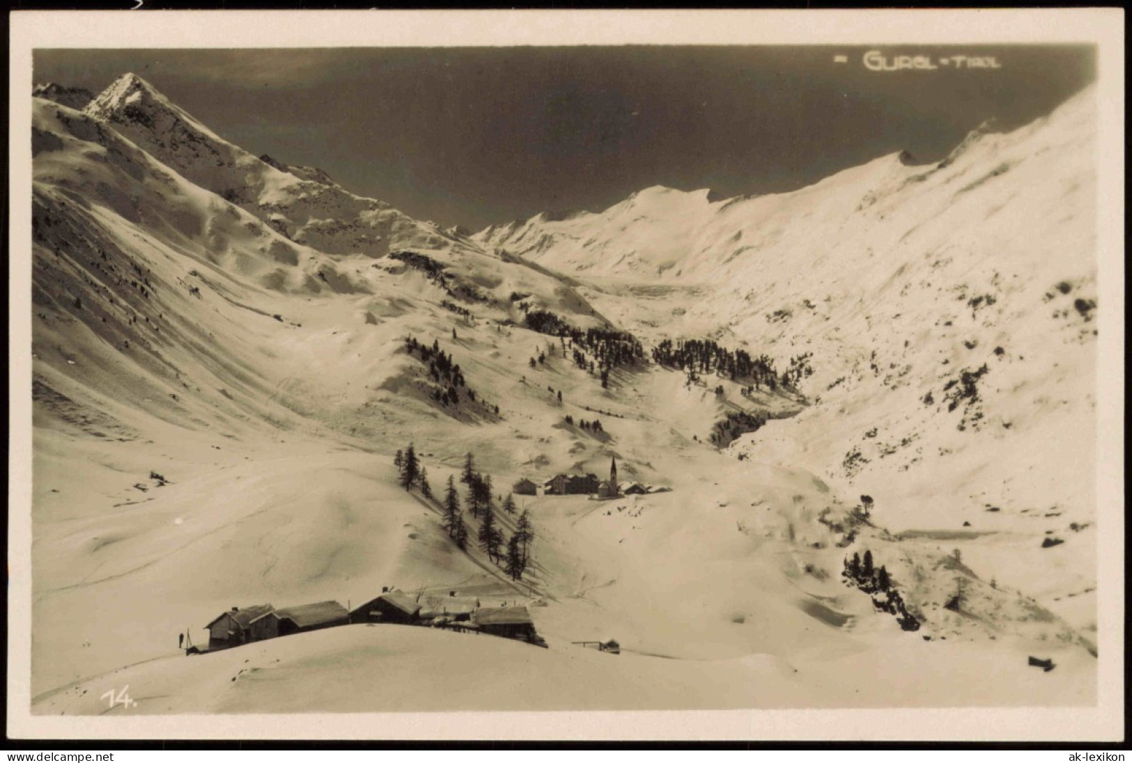 Gurgl-Sölden (Ötztal) Umland-Ansicht, Verschneite Berg-Welt 1920 - Andere & Zonder Classificatie