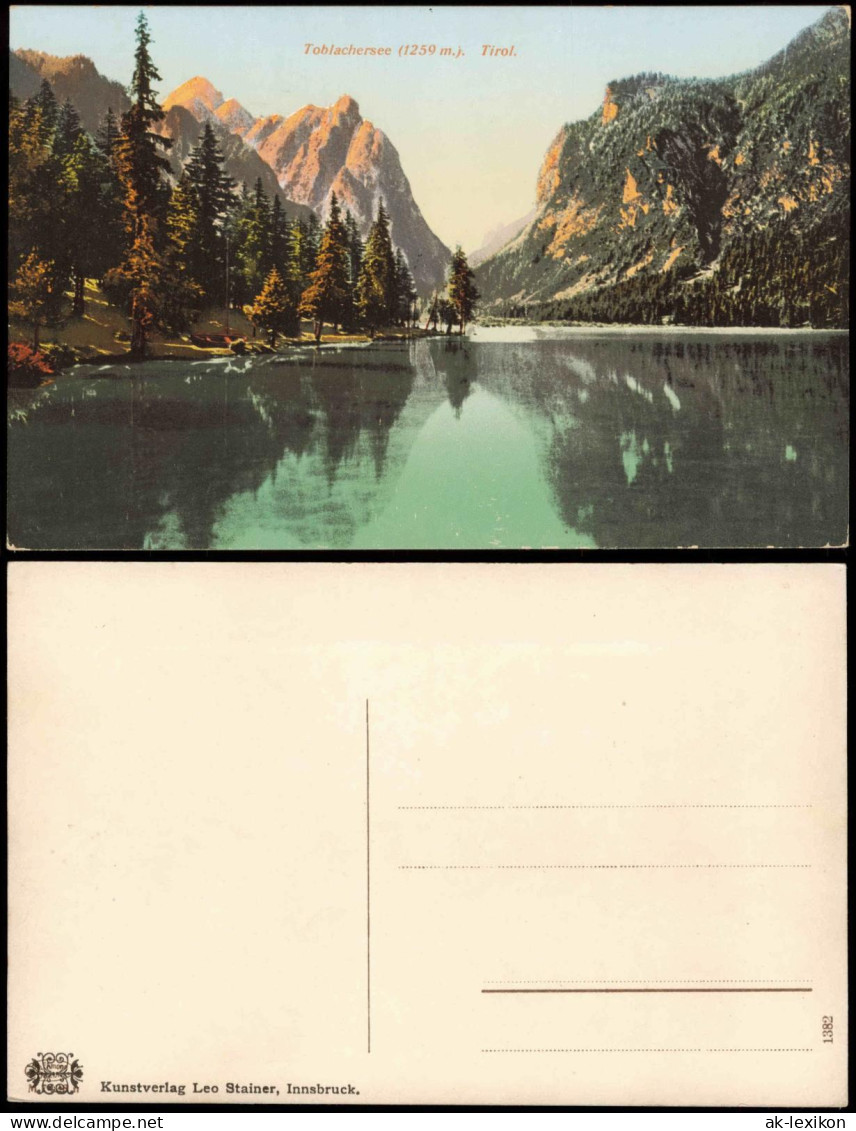 Cartoline Toblach Dobbiaco Toblachersee (1259 M.) Tirol 1910 - Otros & Sin Clasificación