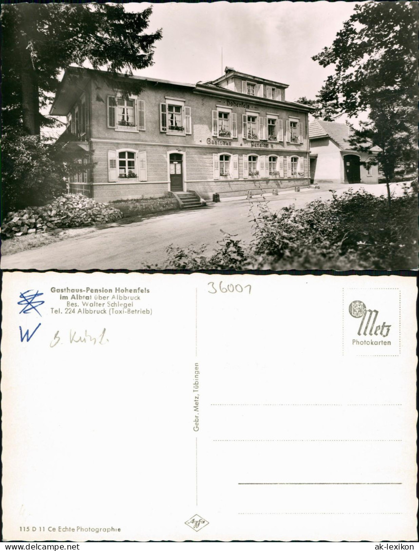 Ansichtskarte Hohenfels Gasthaus-Pension Albtat über Albbruck 1963 - Other & Unclassified