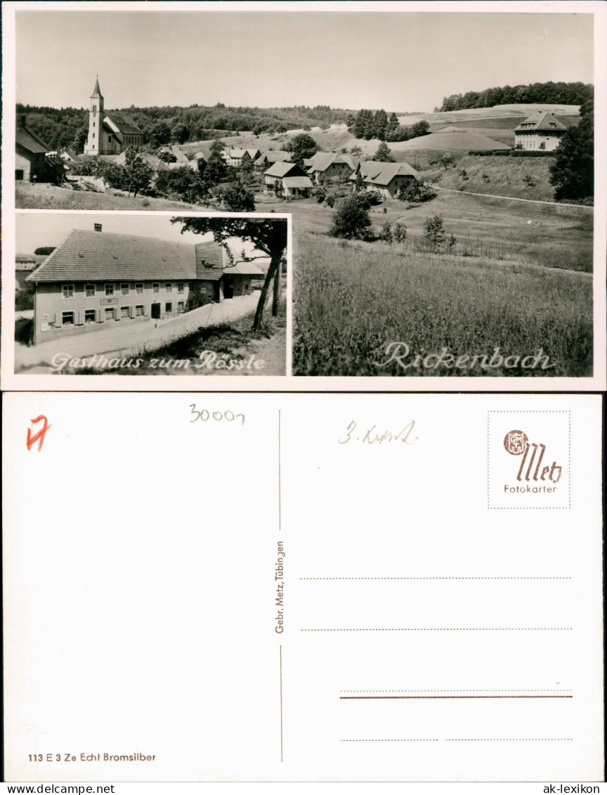 Ansichtskarte Rickenbach 2 Bild Stadt, Gasthaus Zum Rössle 1940 - Other & Unclassified