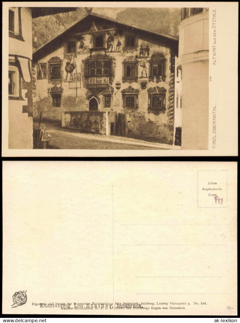 Ansichtskarte Tirol Österreich Tirol, OBERINNTAL, ALTWIRT AUS DEM ÖTZTALE 1920 - Autres & Non Classés