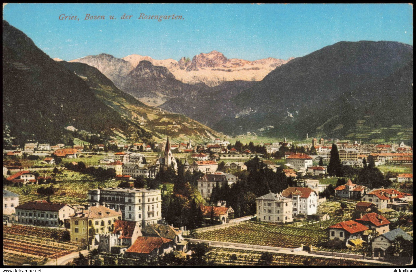 Gries-Bozen Bolzano Panorama-Ansicht, Gesamtansicht U. Der Rosengarten 1920 - Otros & Sin Clasificación