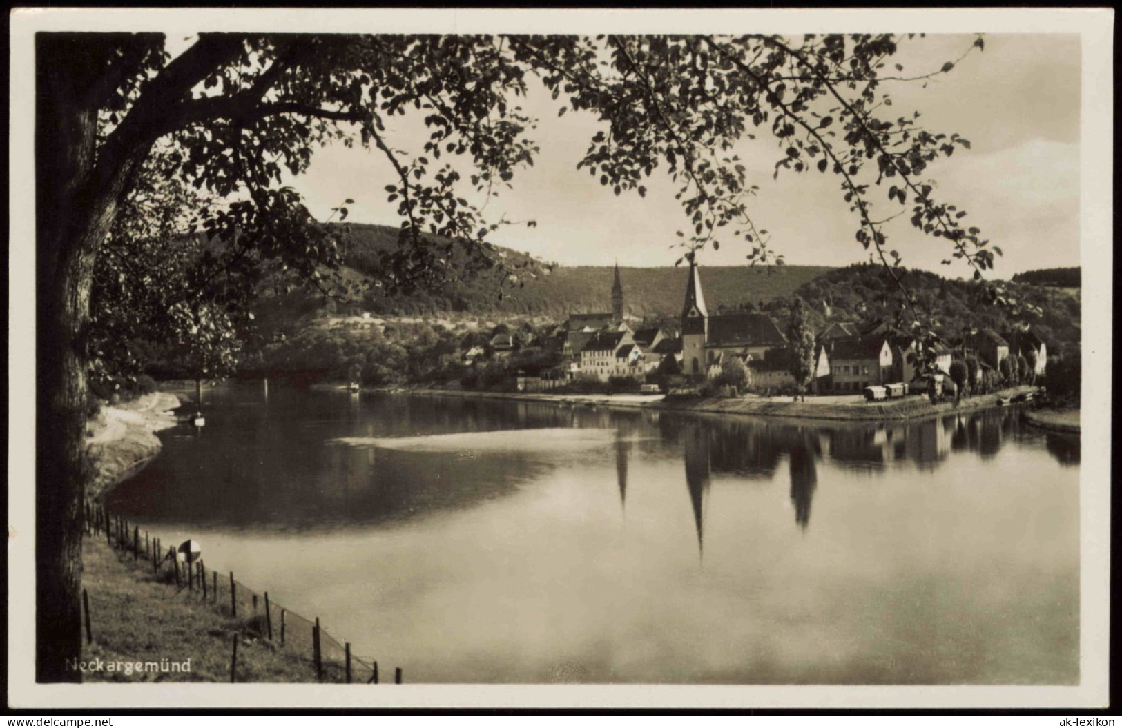 Ansichtskarte Neckargemünd Blick über Den Neckar Auf Die Stadt 1930 - Neckargemuend