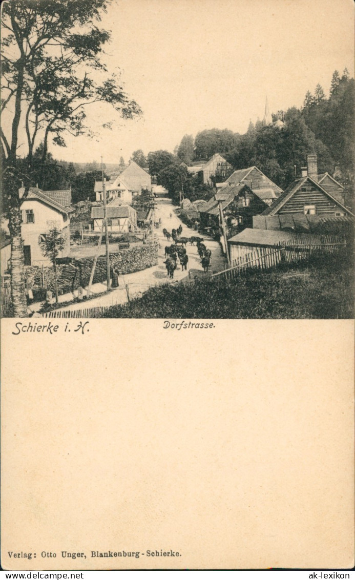 Ansichtskarte Schierke Dorfstraße 1913 - Sonstige & Ohne Zuordnung