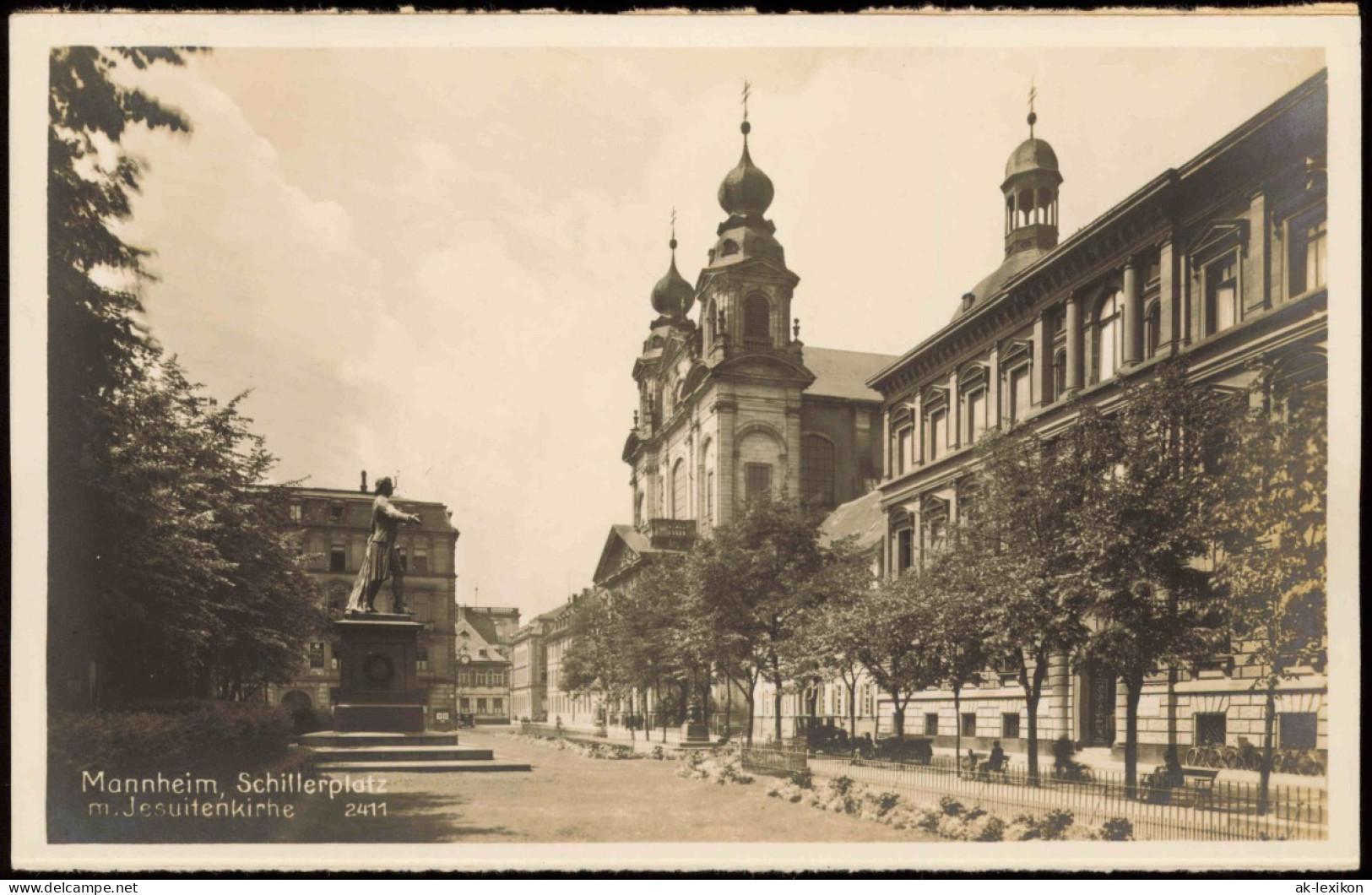 Ansichtskarte Mannheim Schillerplatz - Fotokarte 1930 - Mannheim