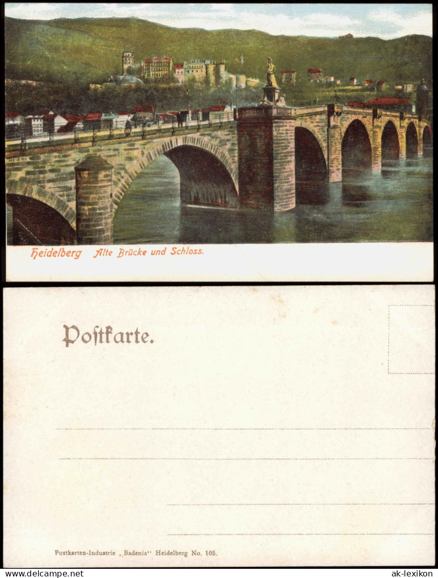 Ansichtskarte Heidelberg Neckar Partie, Alte Brücke Und Schloss 1900 - Heidelberg