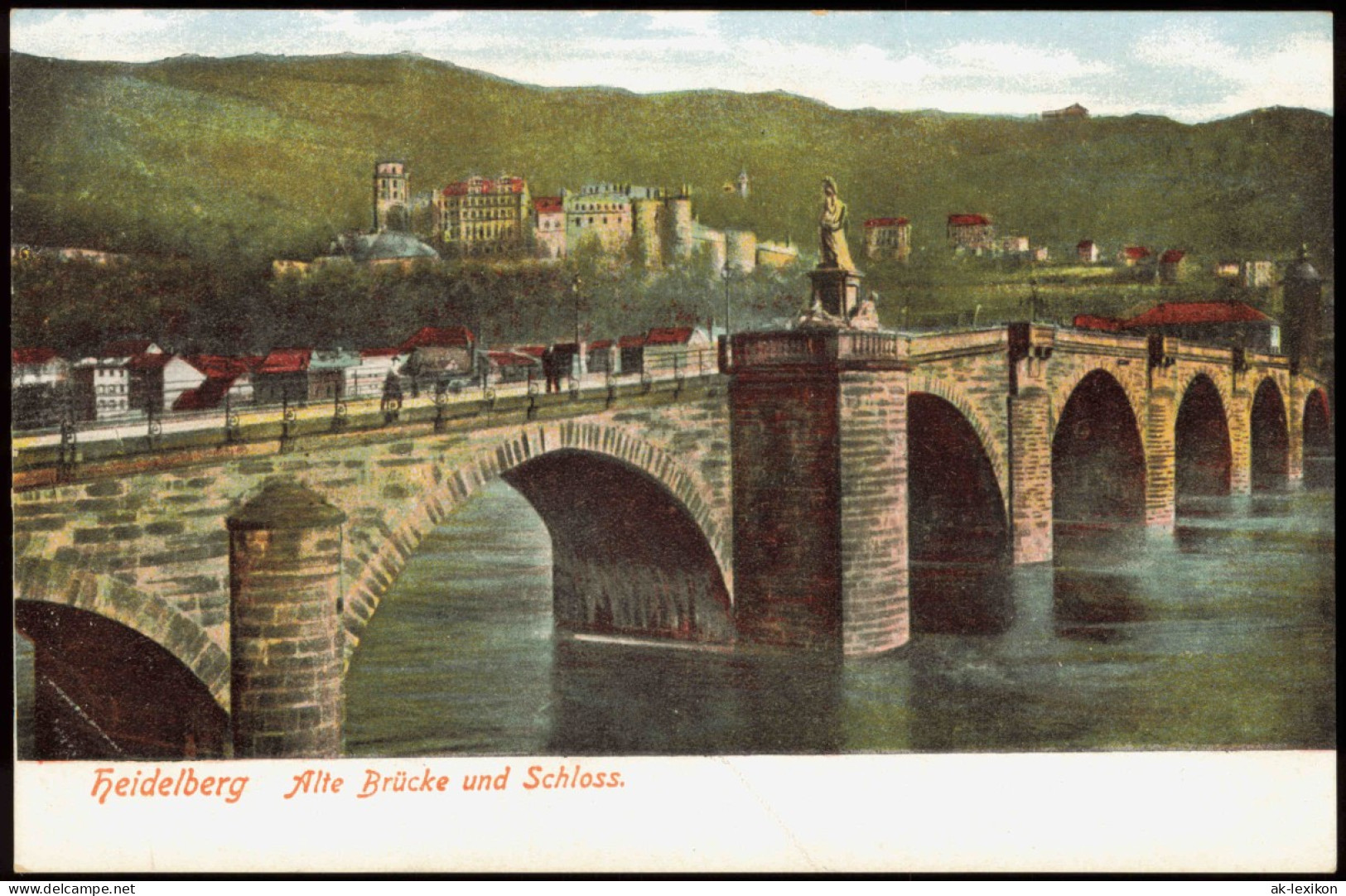 Ansichtskarte Heidelberg Neckar Partie, Alte Brücke Und Schloss 1900 - Heidelberg