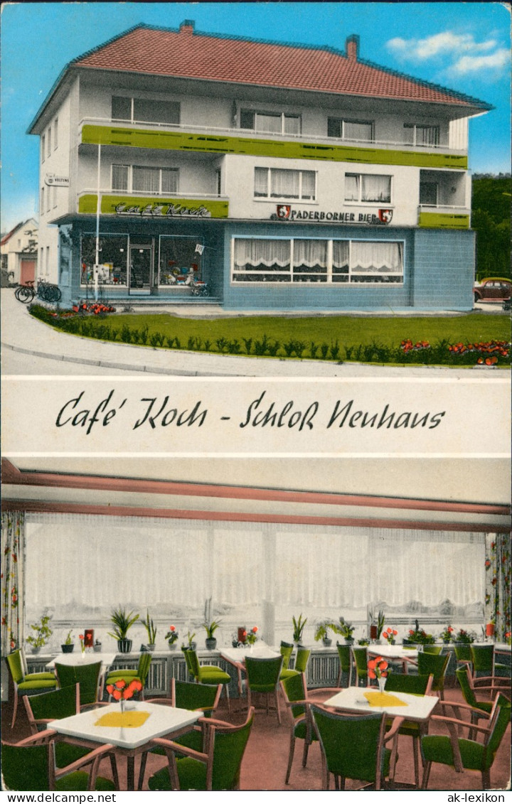 Ansichtskarte Paderborn Café Koch-Schloß Neuhaus 2 Bild 1962 - Other & Unclassified
