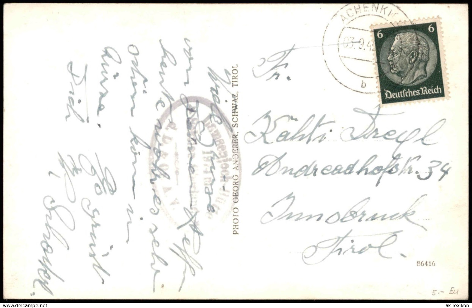 Ansichtskarte .Tirol Lamsenspitze & Hütte Karwendelgebirge 1929 - Other & Unclassified