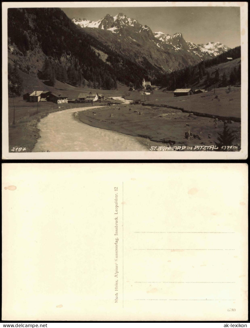 Ansichtskarte St. Leonhard Im Pitztal Partie An Der Stadt 1930 - Autres & Non Classés