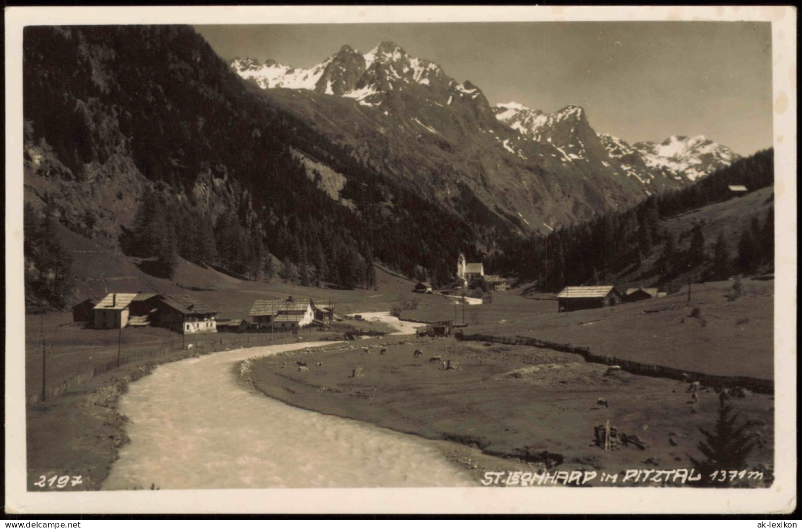 Ansichtskarte St. Leonhard Im Pitztal Partie An Der Stadt 1930 - Autres & Non Classés