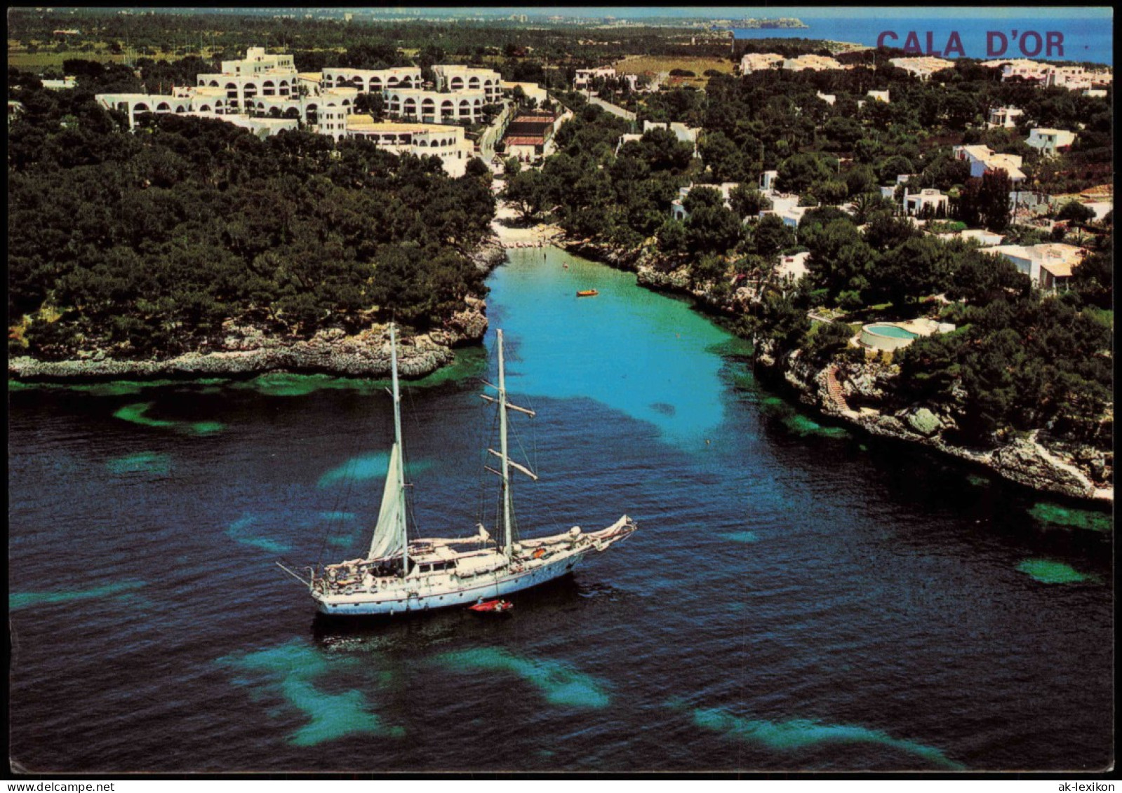 Postales CALA D' OR Luftbild Luftaufnahme Segelboot Mallorca 1978 - Autres & Non Classés