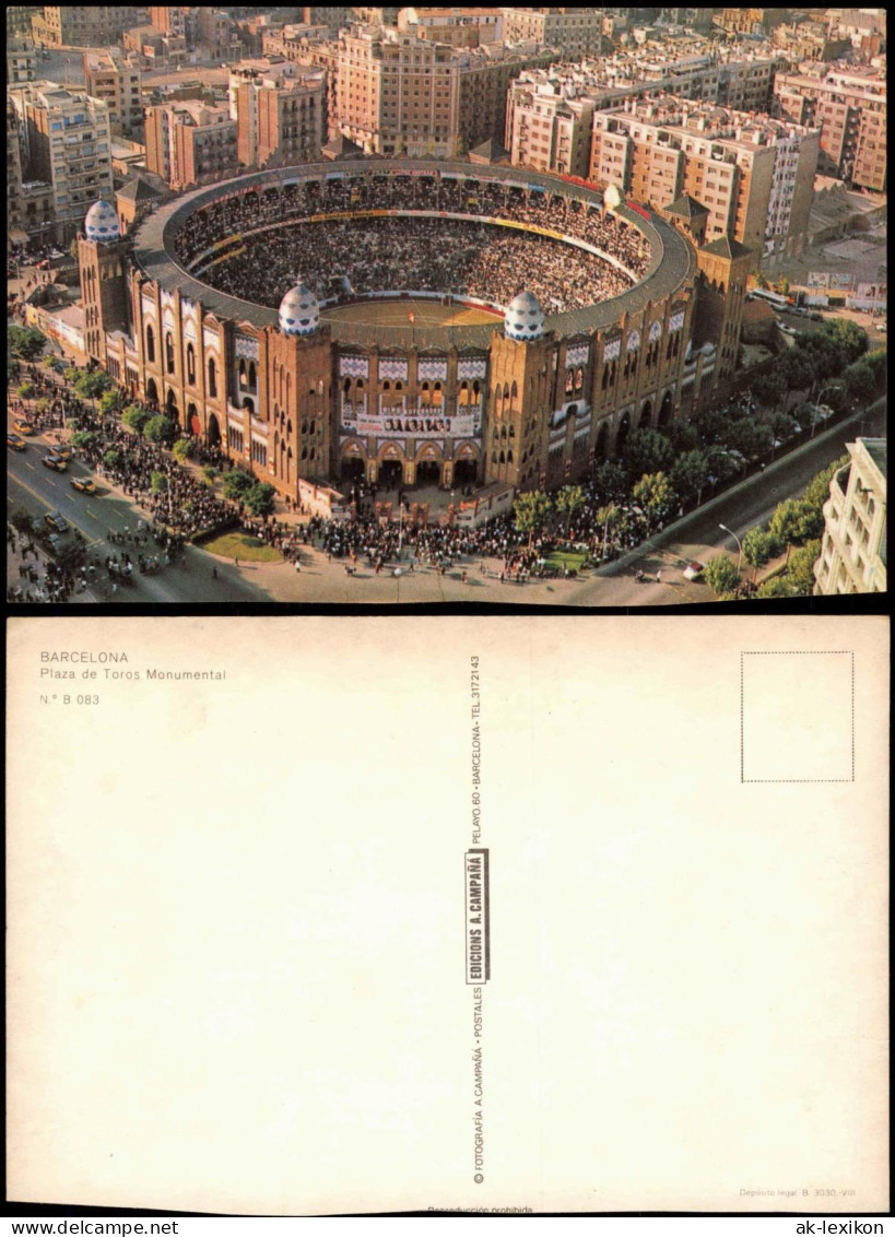 Postales Barcelona Luftbild Plaza De Toros Monumental. Stadion 1967 - Andere & Zonder Classificatie