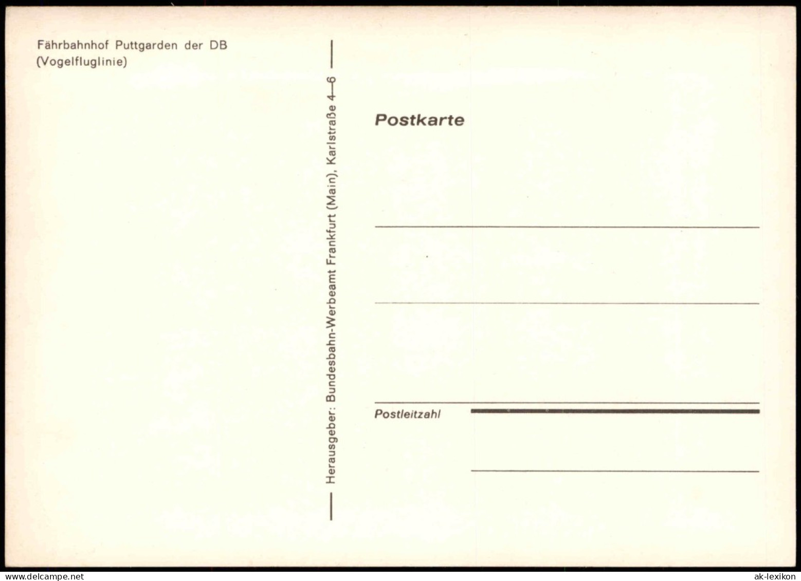 Puttgarden Fährbahnhof Puttgarden Der DB Fähren B. Verladung 1978 - Autres & Non Classés