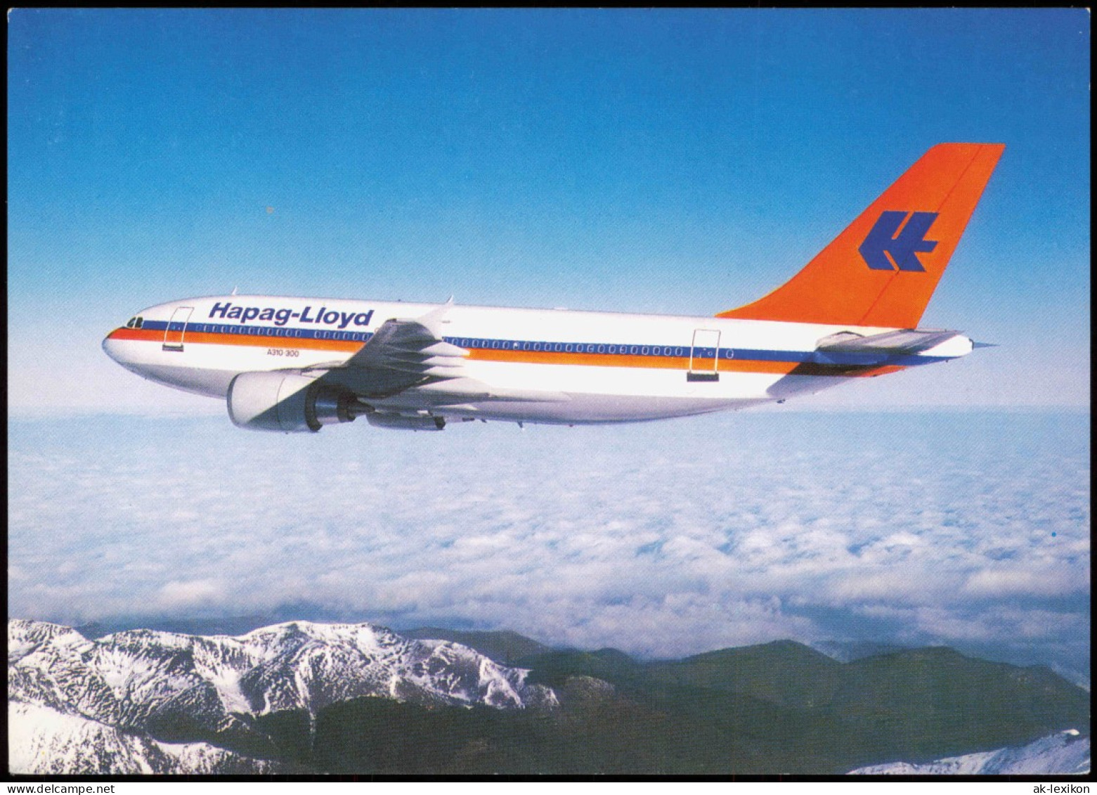 Ansichtskarte  Flugzeug Airplane Avion Hapag-Lloyd Airbus A 310-300 1985 - 1946-....: Moderne