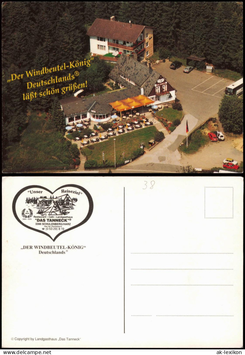 Ansichtskarte Altenau-Clausthal-Zellerfeld Landgasthaus Tanneck Luftbild 1988 - Altenau