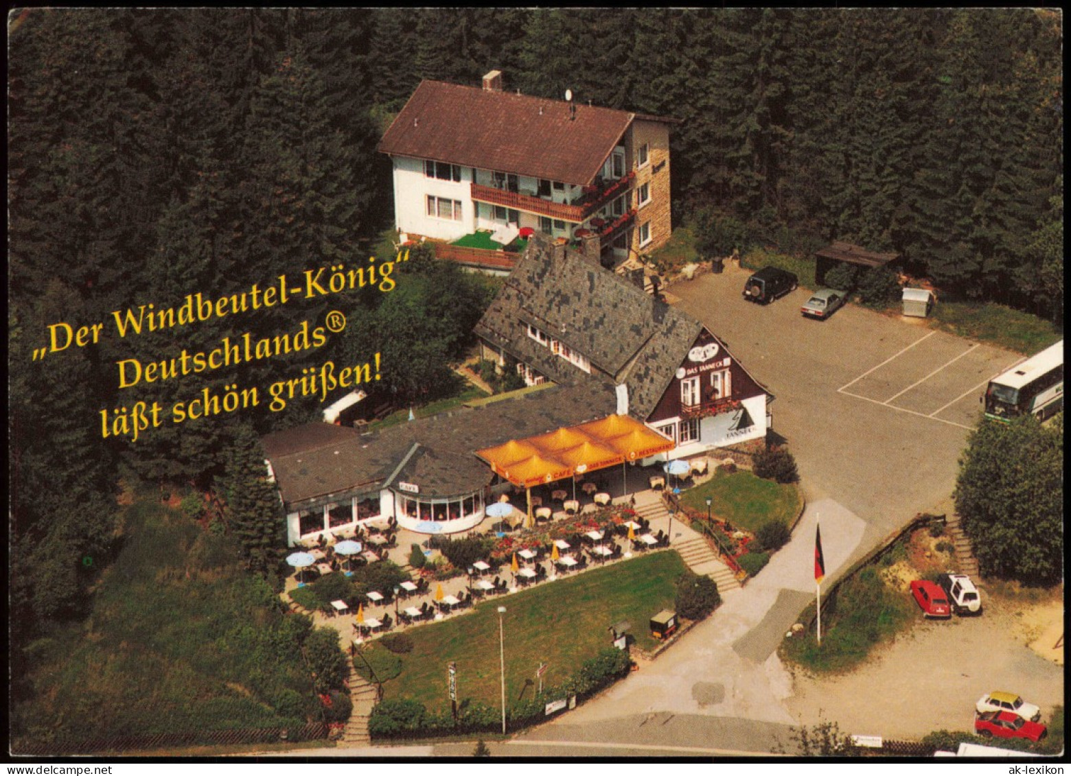 Ansichtskarte Altenau-Clausthal-Zellerfeld Landgasthaus Tanneck Luftbild 1988 - Altenau