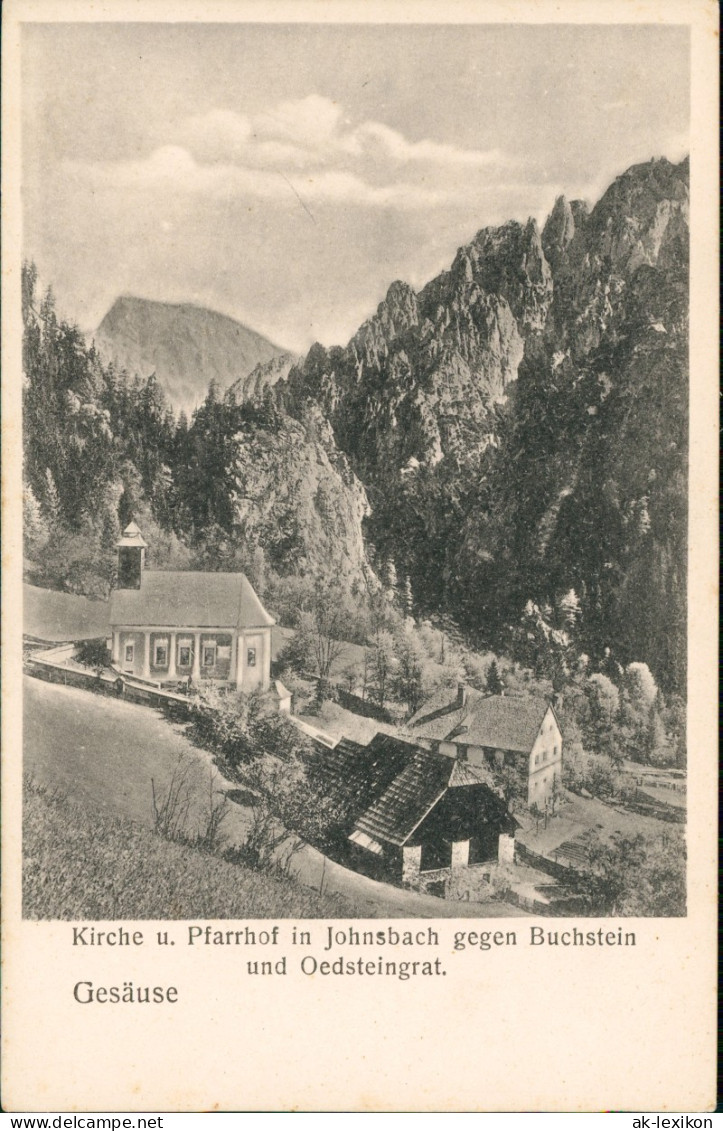 Ansichtskarte Johnsbach-Admont Kirche U. Pfarrhof 1922 - Autres & Non Classés