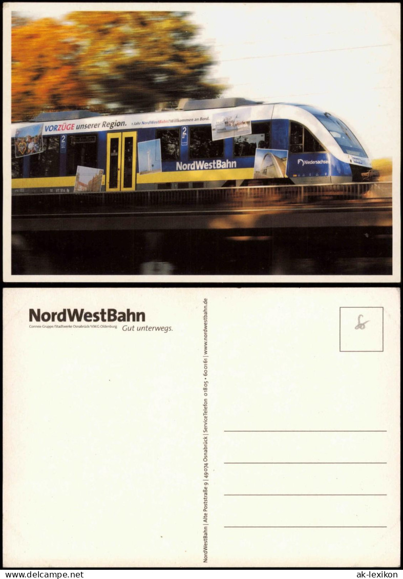 Ansichtskarte  Verkehr Eisenbahn Zug Motiv-AK: NordWestBahn 2000 - Eisenbahnen