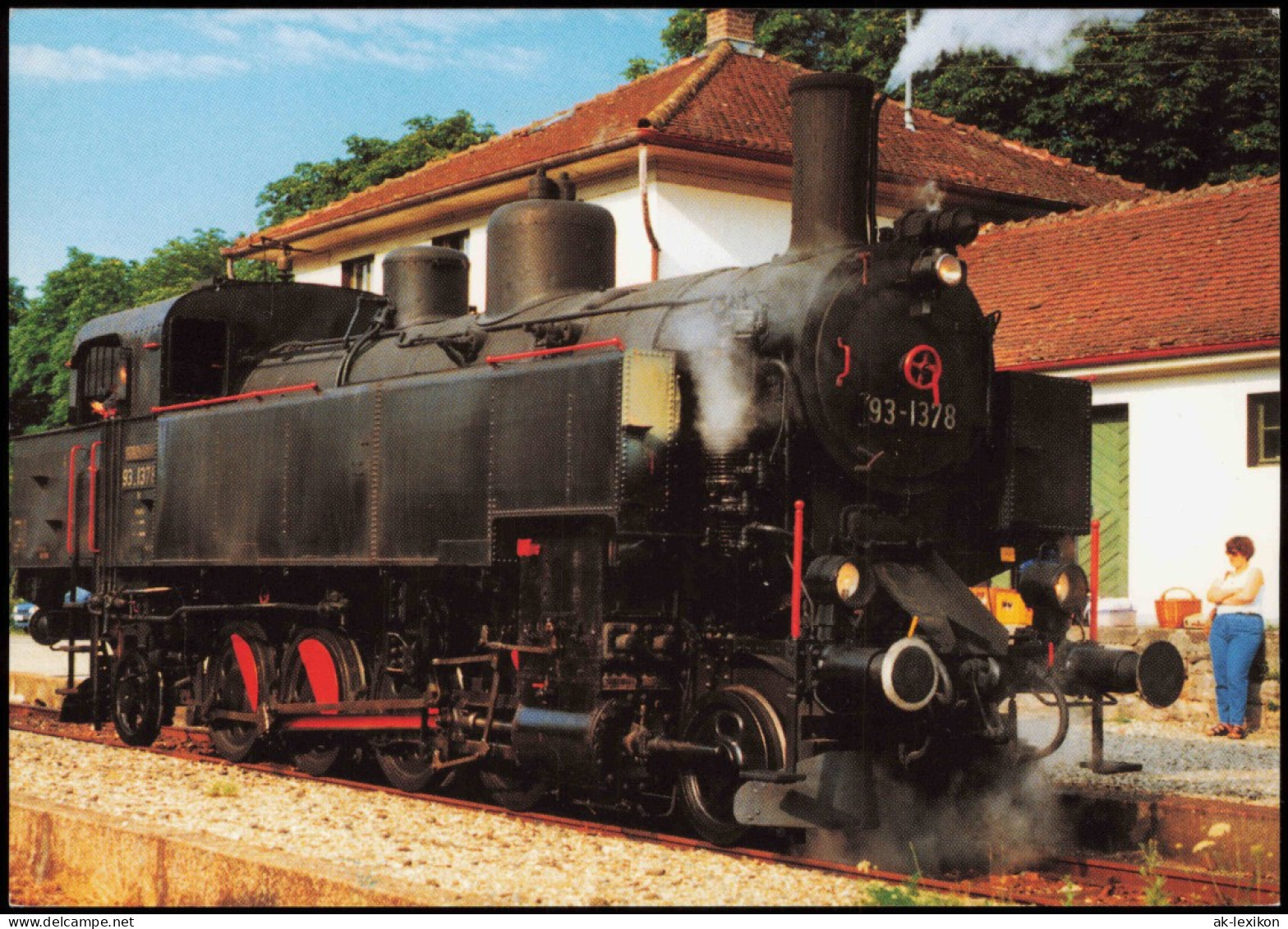 Verkehr Eisenbahn Zug  SAUSCHWÄNZLEBAHN Lok 93 1378 Im Bahnhof Fützen 1994 - Trains