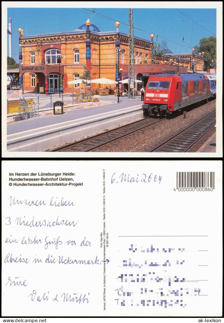 Ansichtskarte Uelzen Hundertwasser-Bahnhof Uelzen 2004 - Uelzen