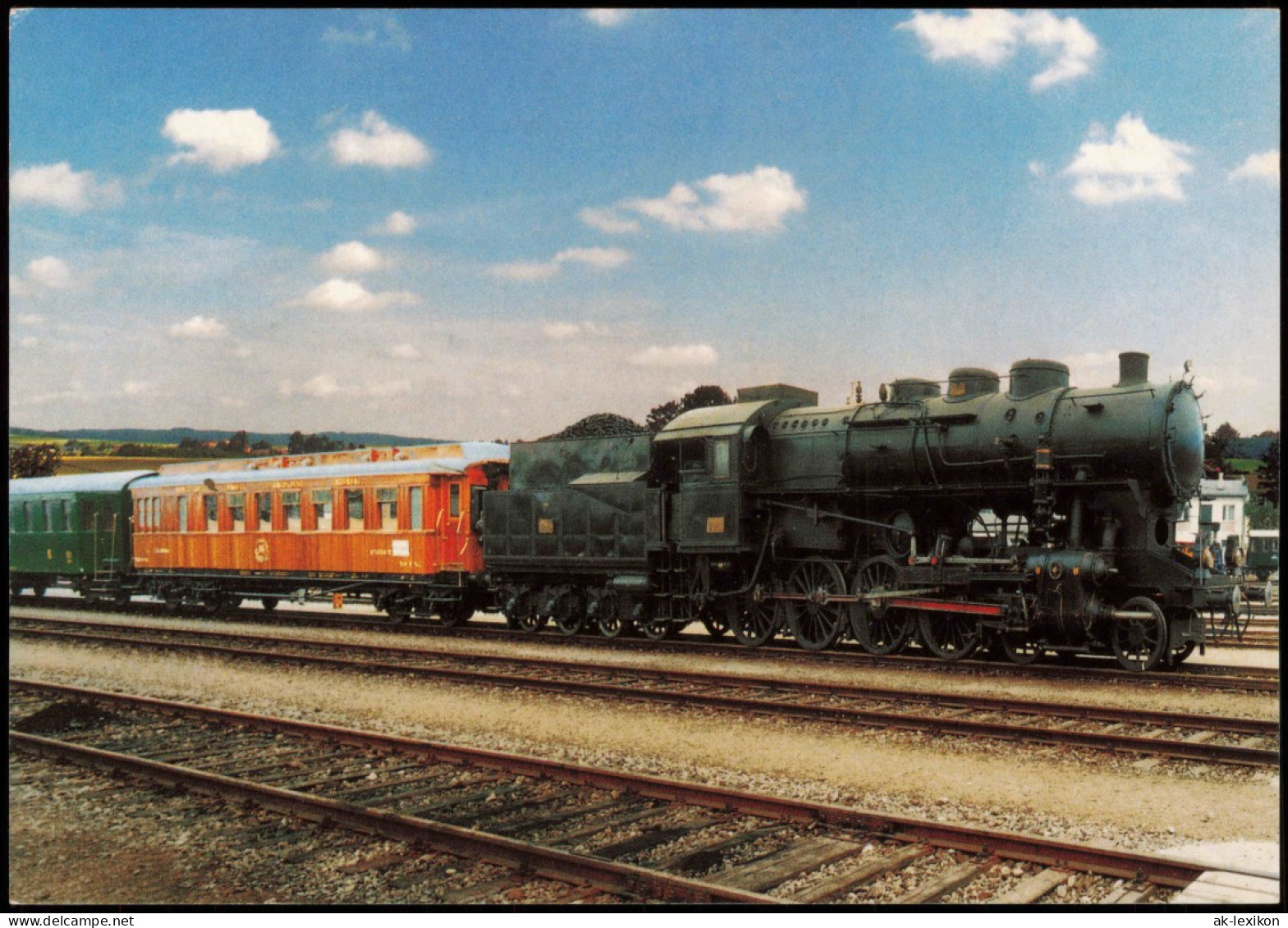 Verkehr Eisenbahn Zug Motiv-AK Dampflokomotive Bezeichnung 424.247 1975 - Trenes