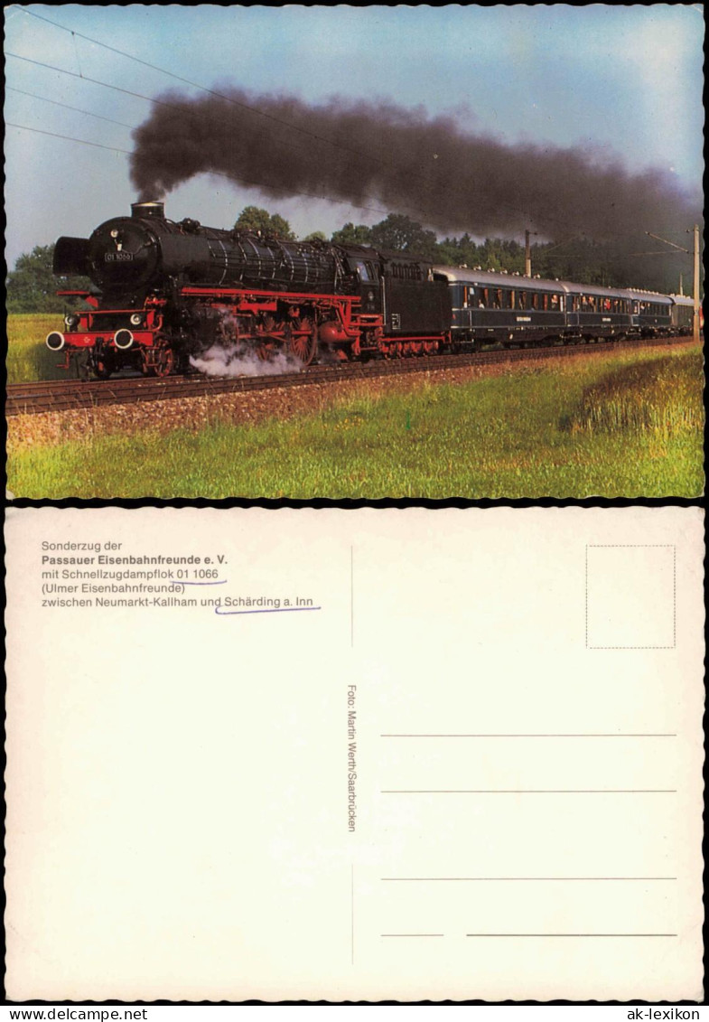 Sonderzug Passauer Eisenbahnfreunde E. V. Mit Schnellzugdampflok 01 1066 1970 - Eisenbahnen