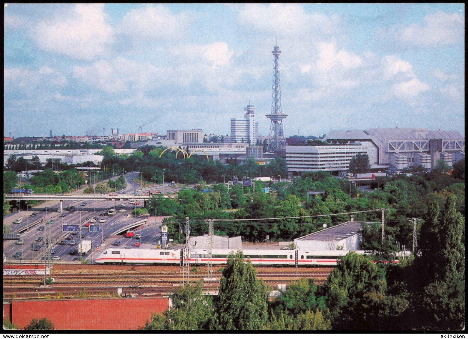 Eisenbahn & Lokomotive (ICE) Vor Dem Berliner Funkturm (Berlin) 1990 - Eisenbahnen