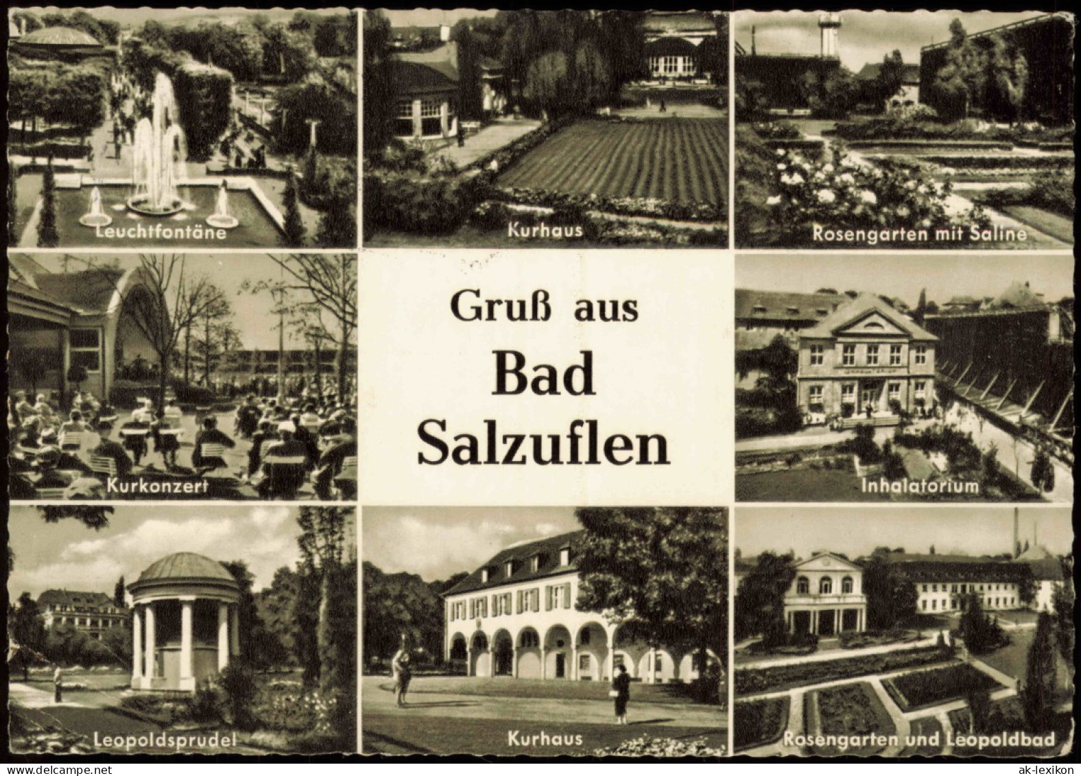 Ansichtskarte Bad Salzuflen Mehrbildkarte Mit Orts- Und Umlandansichten 1961 - Bad Salzuflen