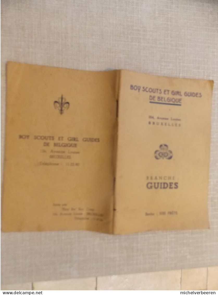 SCOUTISME Boy Scouts Et Girl Guides De BELGIQUE  BRANCHE  GUIDES - Sonstige & Ohne Zuordnung