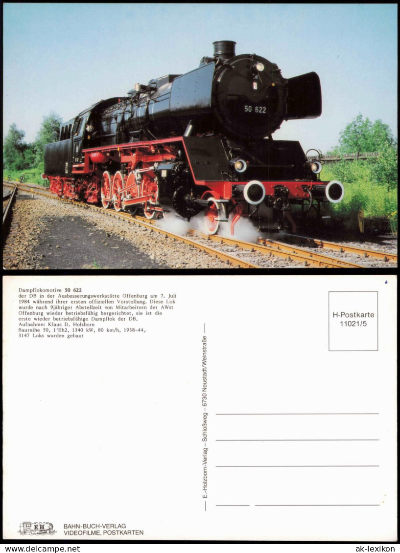 Ansichtskarte  Eisenbahn & Lokomotiven Dampflokomotive 50 622 1984 - Trains