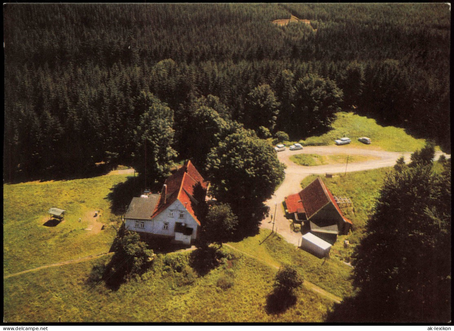 Clausthal-Zellerfeld Waldgaststätte Hubhaus Polsterberg Vom Flugzeug Aus 1970 - Clausthal-Zellerfeld