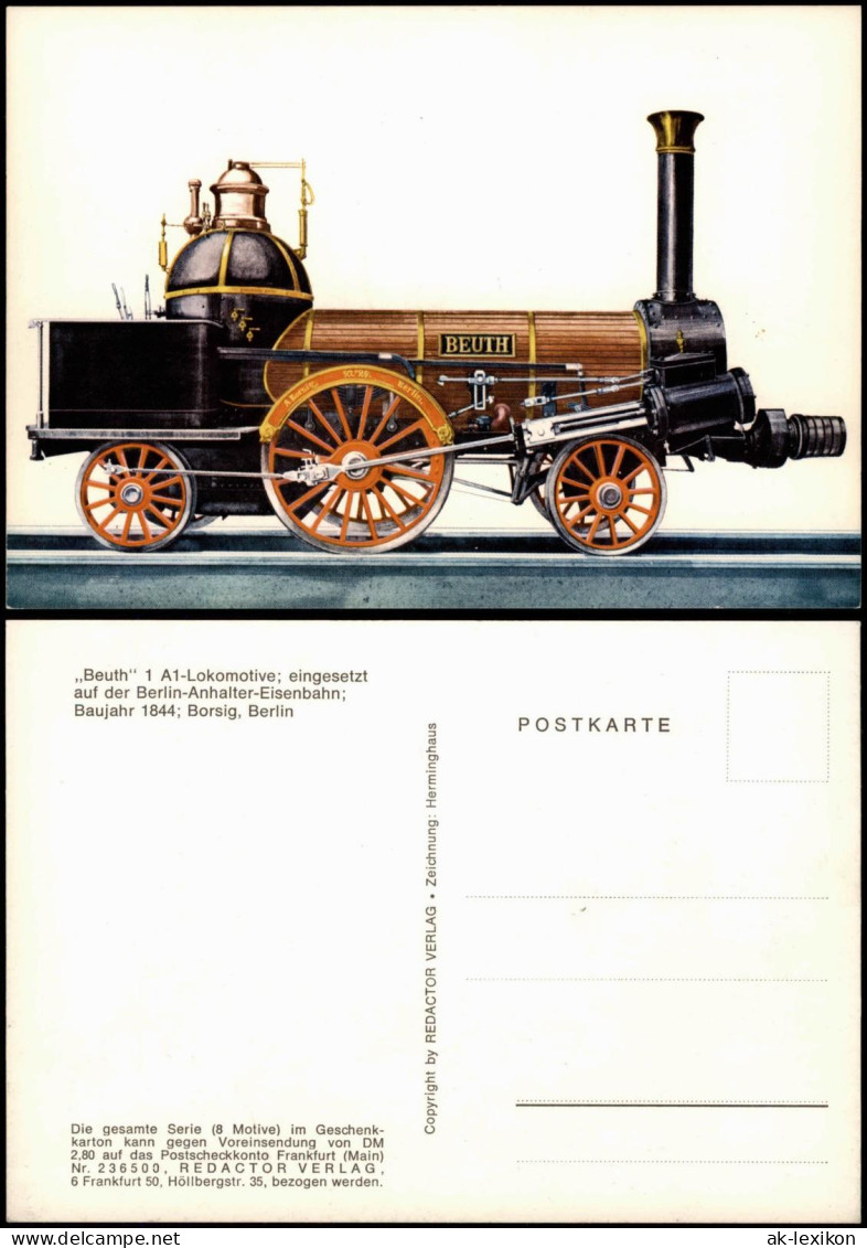 Beuth 1 A1-Lokomotive Eingesetzt Berlin-Anhalter-Eisenbahn (anno 1844) 1970 - Trenes