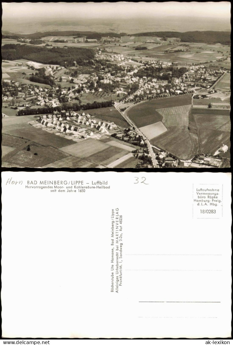 Ansichtskarte Horn-Bad Meinberg Luftbild Horn-Bad Meinberg 1960 - Autres & Non Classés