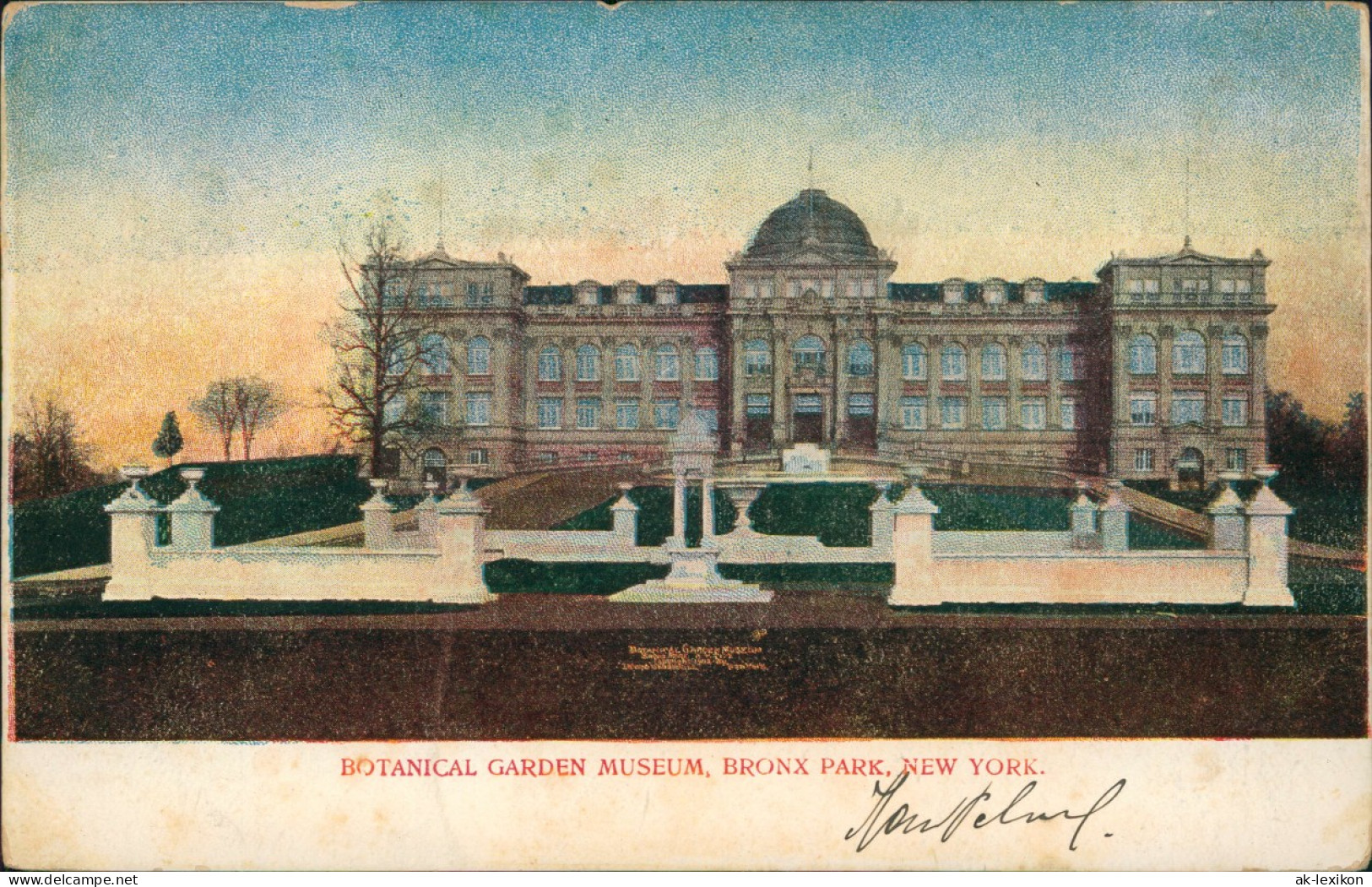 Postcard Bronx BOTANICAL GARDEN MUSEUM, BRONX PARK. 1927 - Autres & Non Classés